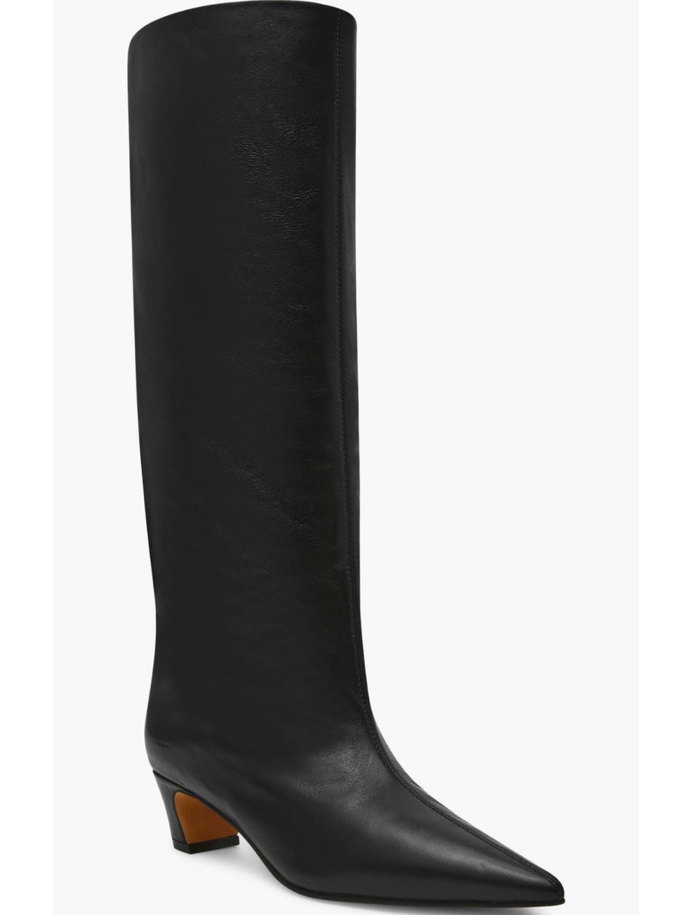 Steve Madden “Brax” Black Soft Leather Pointed Toe Boots